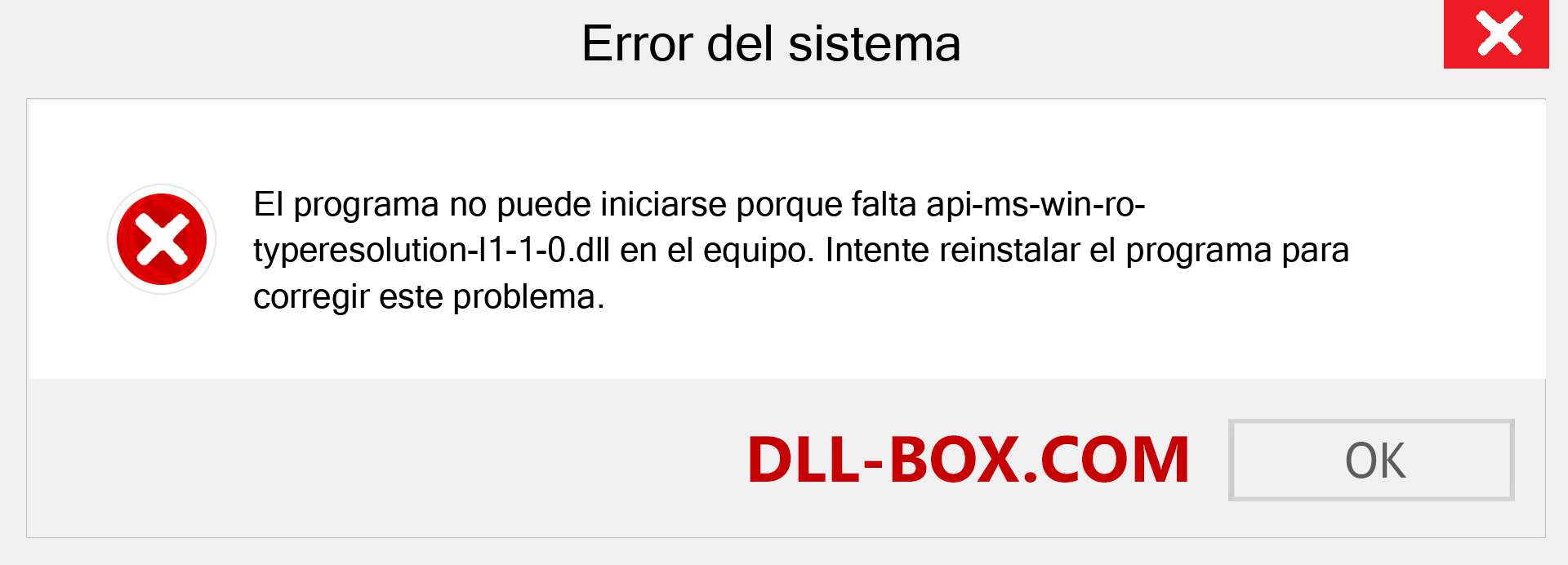 ¿Falta el archivo api-ms-win-ro-typeresolution-l1-1-0.dll ?. Descargar para Windows 7, 8, 10 - Corregir api-ms-win-ro-typeresolution-l1-1-0 dll Missing Error en Windows, fotos, imágenes